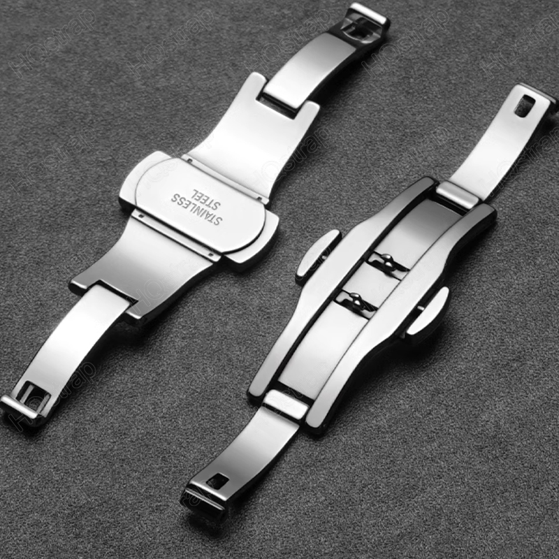 Butterfly Clasp Deployant - 6mmx19/21/23/25mm Fibbia a farfalla Bottone in