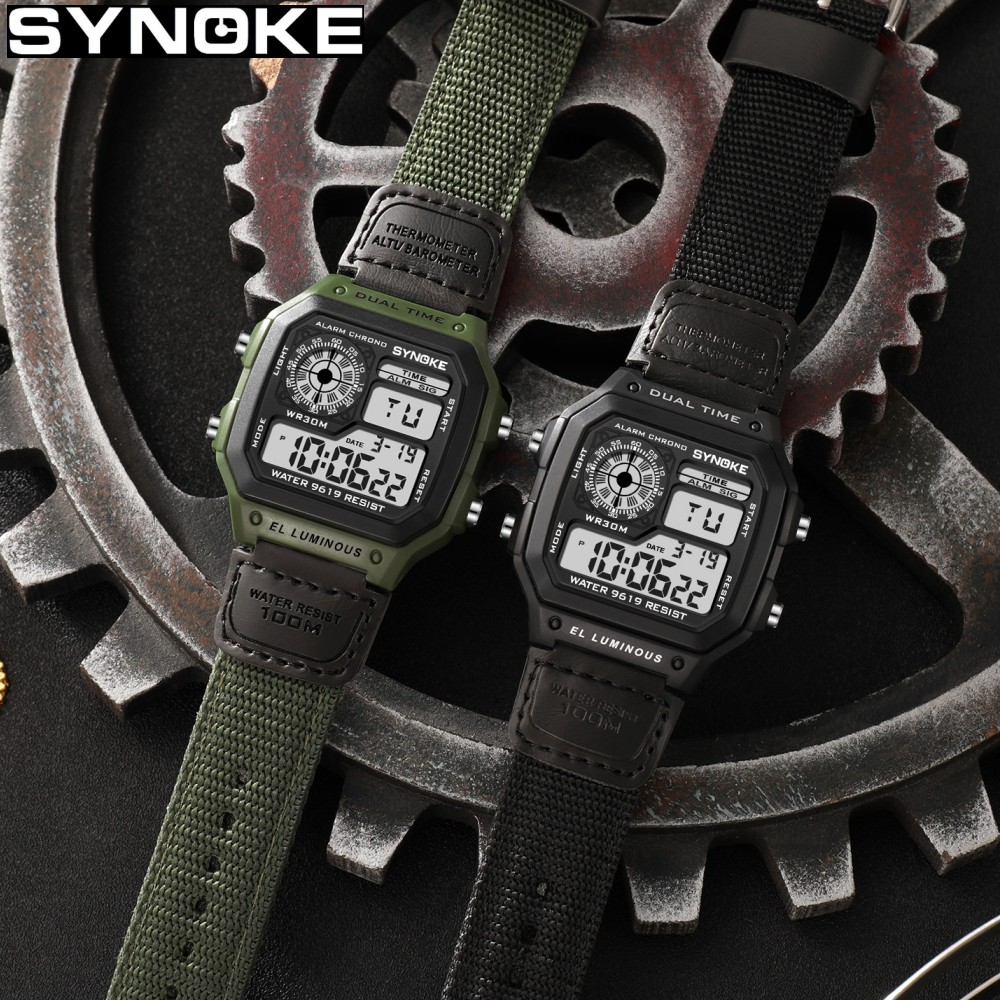 Synoke Orologio digitale milit - Canvas Strap Watch recensione e prezzo