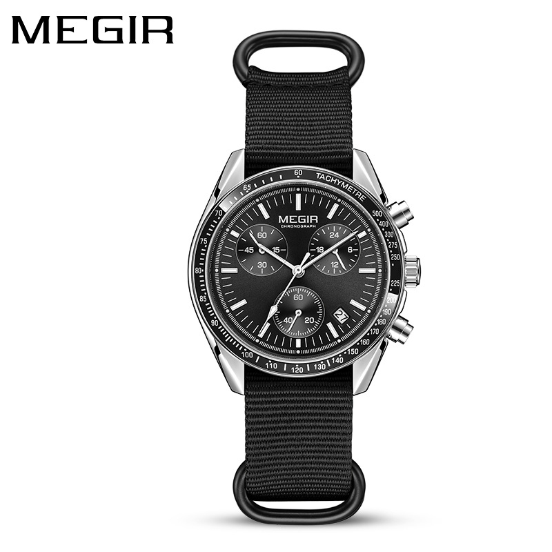 MEGIR 2247 Nuovo Orologio di L - Canvas Strap Watch recensione e prezzo